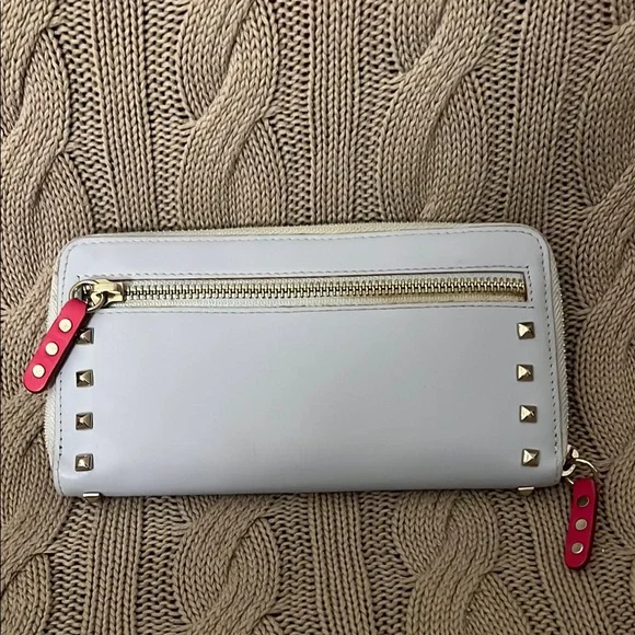 Rebecca Minkoff light sky blue Studded Wallet - Picture 2 of 5